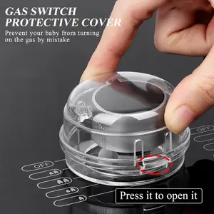 Gas Stove Switch Cover, Stove Natural Gas Knob Protector, Oil-Proof Dirt-Proof Dust-Proof, Effectively Protects Gas Buttons, Clean And Easy to Clean