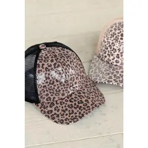 CC Sequin Leopard Baseball Cap