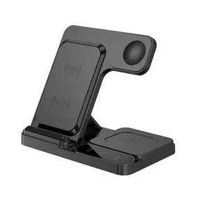 3-in-1 Wireless Charger for iPhone 16 15 14 13 12 11 X 8 iWatch AirPods Fast Charging Station Versatile Compatibility Easy to Use