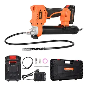 fathersdaygift VEVOR Cordless Grease Gun, 8000 PSI Max Pressure, 20V Electric Grease Gun with 2.0 Ah Battery LED Light, 35.4-inch Long Hose Carrying Case, Variable Speed Triggers, Vehicles or Machines Greasing