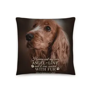 Personalized Pet Loss Memorial Pillow In Memory of Dog Cat Sympathy Gift for Pet Lovers Pet Bereavement Gift | Heaven Sent My Own Angel