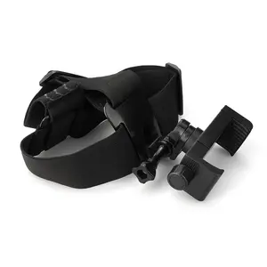 Sports Head Strap Mount for Smartphone & Action Camera - Adjustable Headband with Universal Phone Clip, 1/4" Screw Adapter, First-Person View Bracket for Running, Cycling, Hiking & POV Filming