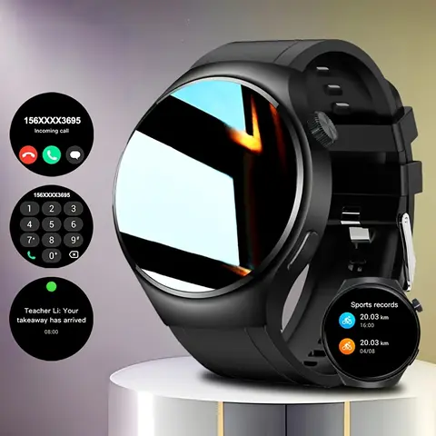 Men's Outdoor Sports Smart Watch, Wireless Smartwatch, Sporty Digital Watch, Workout Watch, Wireless Calling, Full Touch HD Display, Multiple Sport Modes, Step Counter, Distance, Calorie Calculation, Alloy, Wearable, Sports Tracking Wristwatch