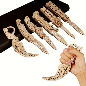 6-Piece Set Best Valentine's Day Gift for Men: 3D Wooden Puzzle DIY Handmade Toy, Adult Mechanical Model Set. Multiplayer Game, Suitable for Daily Relaxation and Intimate Time. Perfect Gift for Friends Non-edible!