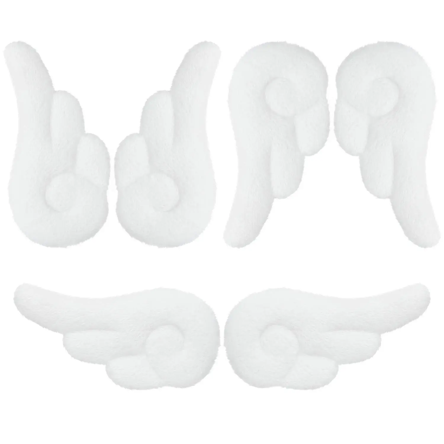 3 Pairs Angel Hair Clips Cute Hair Barrettes Leather Clips Cartoon Hairpins Adorable Plush Barrettes Accessories for Valentine's Day Women Girls