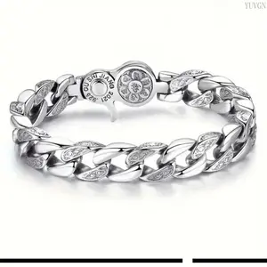Polished Chain Sports Wristband Bracelet for Adults - Minimalist Everyday Fashion Jewelry, Sleek Finish, Lightweight All-Day Wear, Versatile Casual Decor, Thoughtful Family Gift