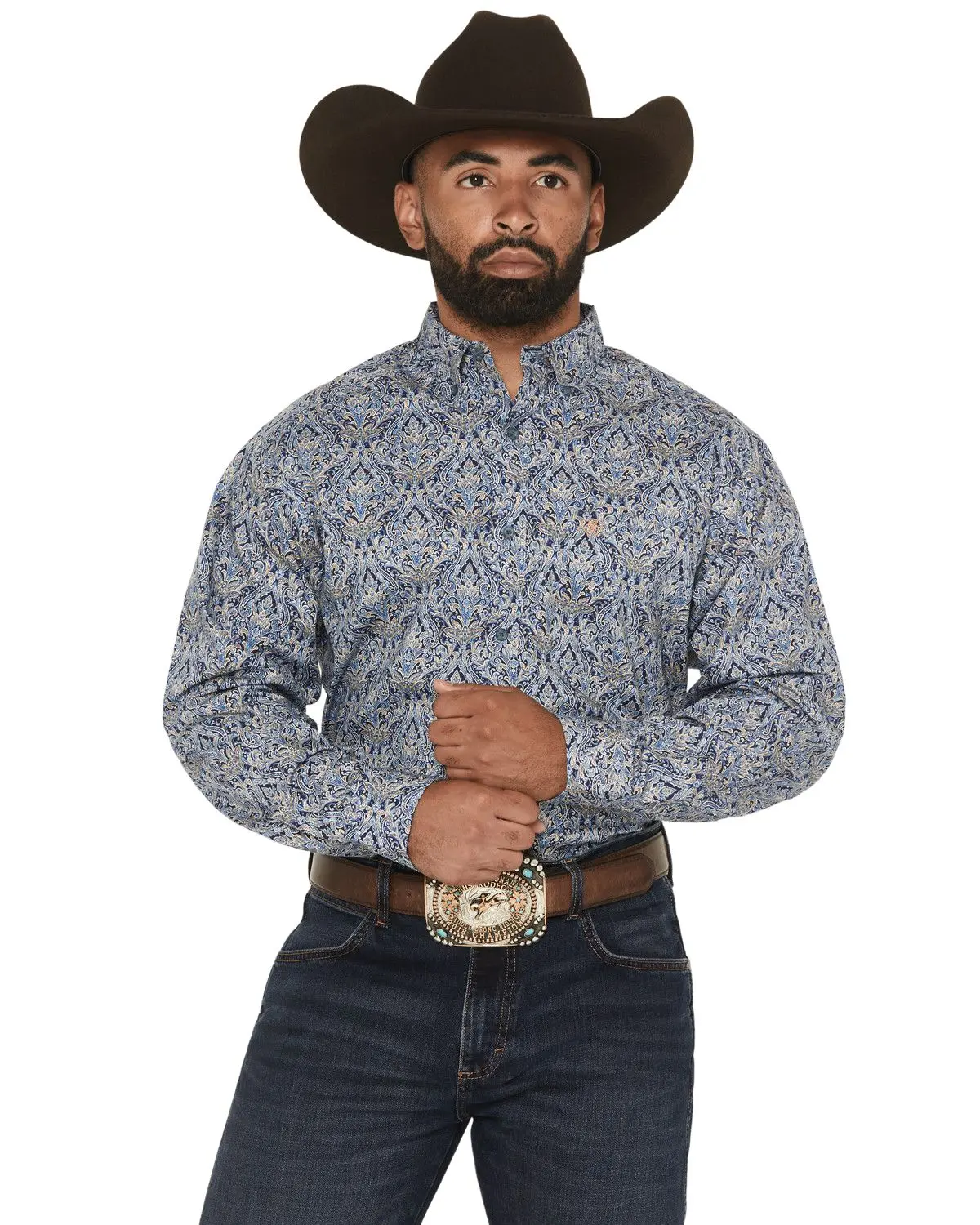 Ariat Men's Men'S Stoney Paisley Print Long Sleeve Button-Down Western - 10062237