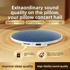 Bluetooth-compatible Pillow Speaker Sound Disc for Home Use, Sleep Aid & Noise Generator, Small Under-Pillow Design for Music/audiobook Playback