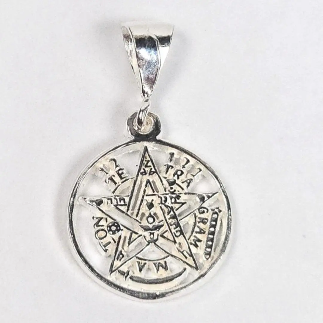 Tetragrammaton Pendant Protection Amulet (22 mm) - 925 Sterling Silver