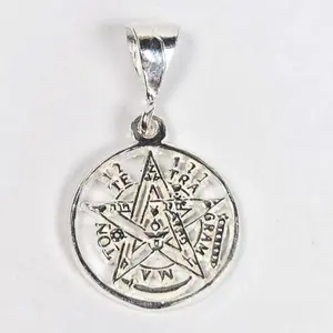 Tetragrammaton Pendant Protection Amulet (22 mm) - 925 Sterling Silver