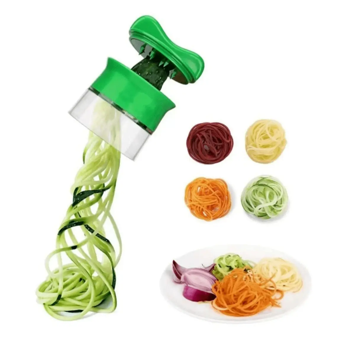 Handheld Spiral Vegetable Fruit Slicer, Adjustable Spiral Slicer, Salad Tool, Rotating Slicer, Vegetable Shredder, Kitchen Gadget, Essential Cooking Accessory