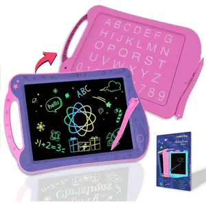 Drawing Pad Toys, Colorful LCD Writing Tablet for Kids, Doodle Board for Toddlers 3 4 5 6 Years Old, Travel Sensory Space Toy for Boys Girls, Birthday Gift Idea (Purple/Pink)