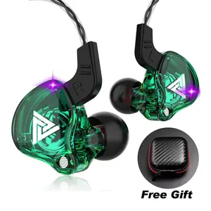 HiFi Wired QKZ AK6 Earphones, 2025 Portable In-Ear Noise Cancelling Headphones with Mic, 3D Stereo Sound for Gym, Gaming, and Sports, 8D Audio Earbuds HiFi Heavy