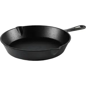 Heavy Duty 10.5" Cast Iron Skillet for Indoor Outdoor Cooking Use