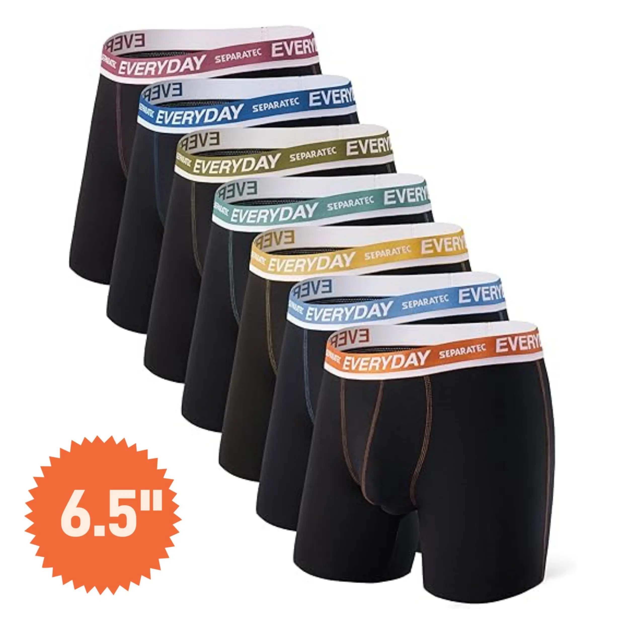 Multicolor 3 -6.5" Inseam-7 Pack