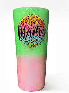 22 ounce Mama glitter epoxy tumbler