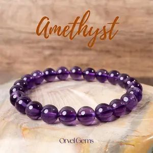 Flawless Amethyst Healing Bracelets Perfect for Men, Women, Couples, and Friends | Ideal for Daily Wear, Meditation, Gift Beads Jewelry