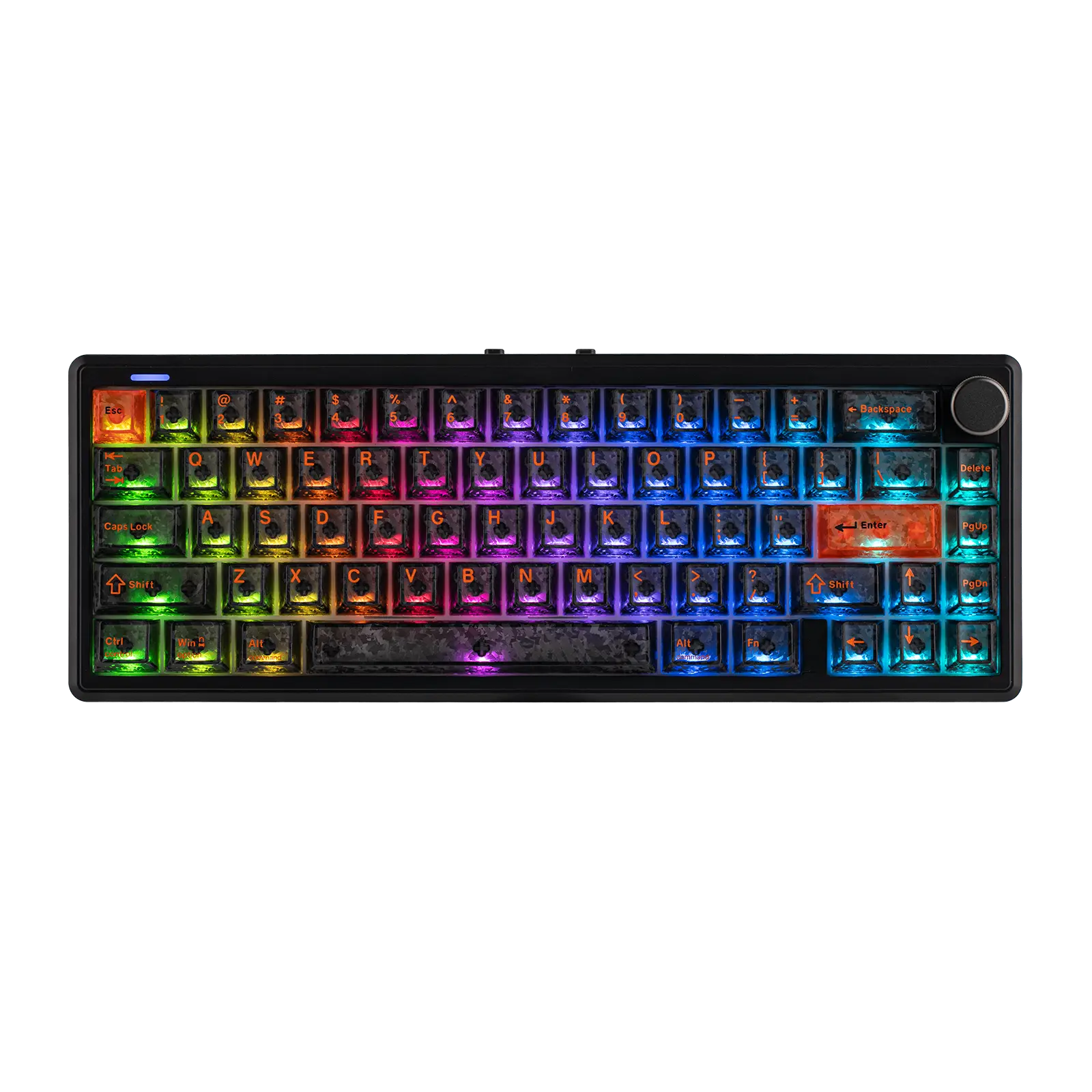 EPOMAKER TH65 Wireless Mechanical Gaming Keyboard with 8000mAh Battery 65% Layout with Volume Knob for Office/Games, Ergonomic Kickstand, BT/2.4GHz/USB-C, Hot-Swap, RGB, Creamy & Thocky Gasket