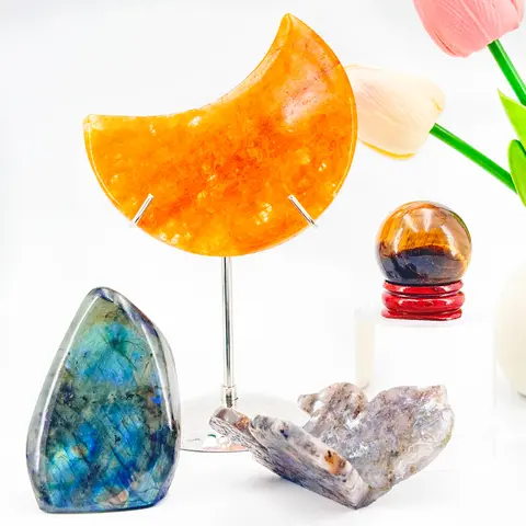 【Bliss Live】 Natural Crystal Sphere Tower Carving CustomizeKit For Home Decoration B-03