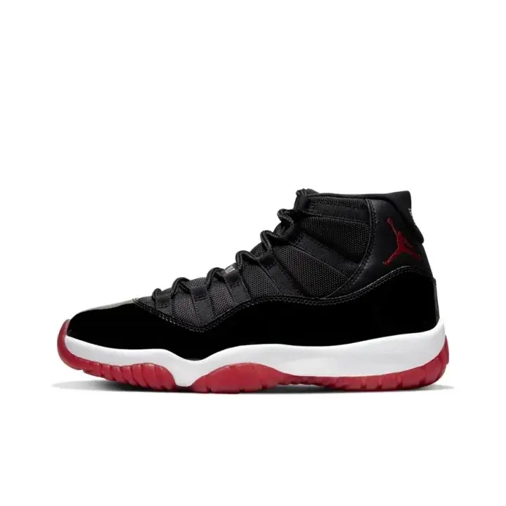 High top mixed material basketball sneakers black red glossy patent leather mesh upper trendy streetwear all day wear memory foam comfy wide feet friendly outdoor vacation cushioned lightweight non slip unisex aesthetic footwear youth