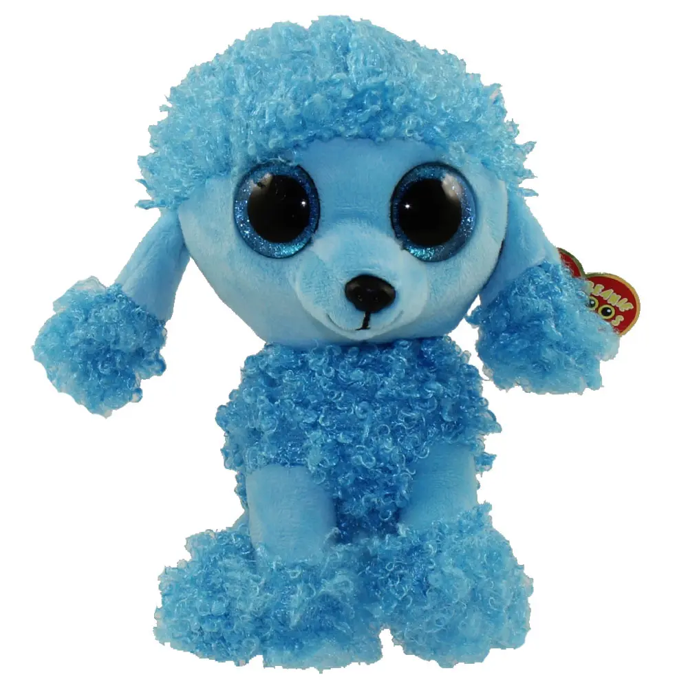 TY Beanie Boos - MANDY the Blue Poodle (Glitter Eyes) (Regular Size - 6.5 inch)