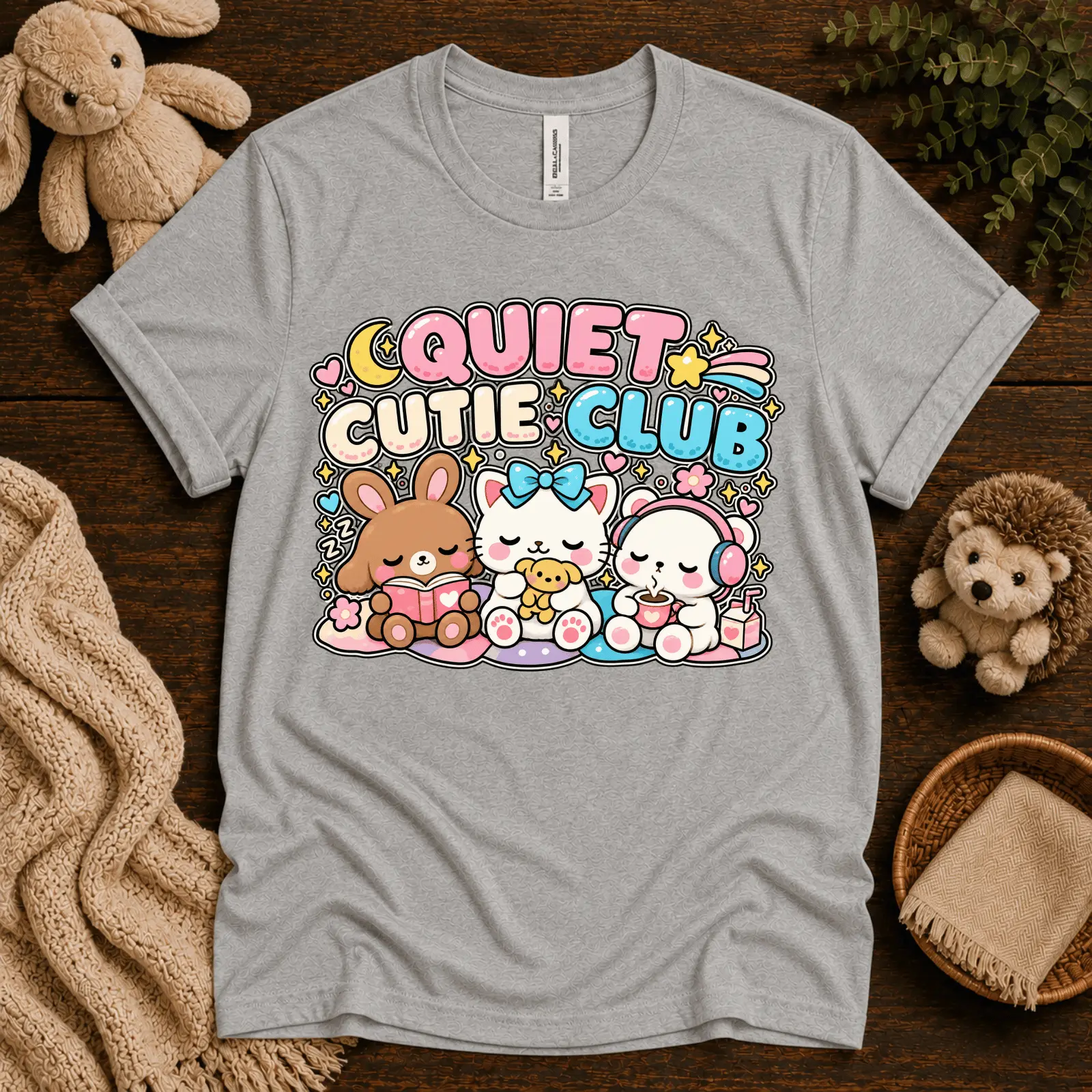 Quiet Cutie Club | Cute Animal Graphic T-Shirt
