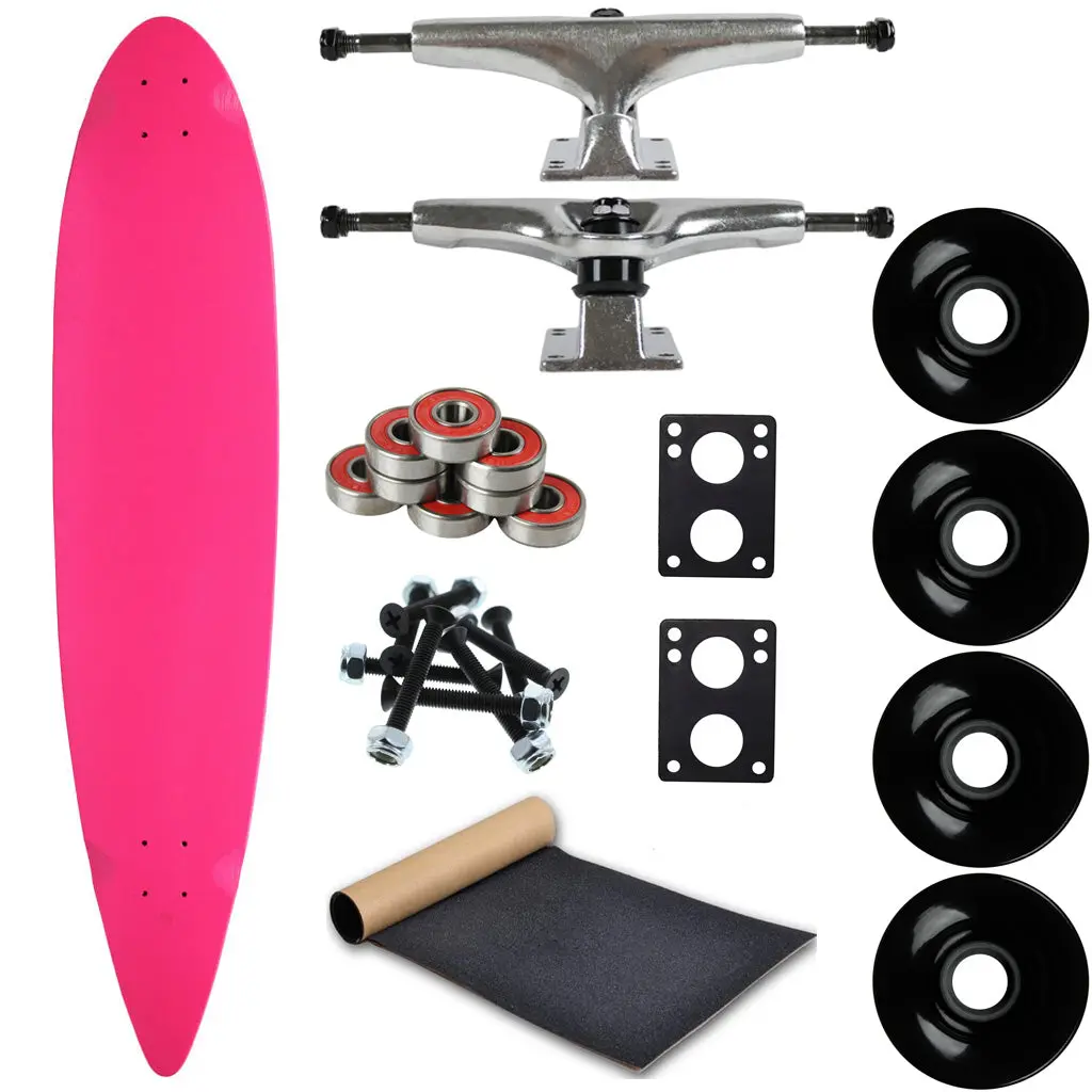 Moose Longboard Complete 9" x 43" Pintail Neon Pink