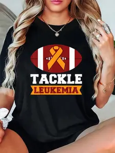 Unisex 100% Cotton T-shirt for Leukemia Awareness - Soft & Cozy, Casual Everyday Style, Perfect for Him or Her