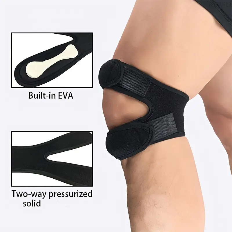 Unisex Outdoor Sports Knee Brace Adjustable Breathable Knee Support Strap Durable Multi‑Activity Knee Protector For Fitness Basketball Running Hiking Cycling Daily Workout
