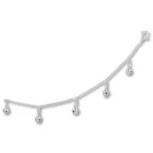 White Metal Anklet with Bells