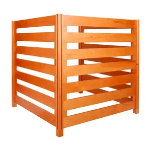 Air Conditioner Fence, Wooden Privacy Fence, 3 Panels 36" L x 36" Wx39.5"  H, Wood Compost bin, Suitable for Outdoor Trash Cans,AC, Pool Equipment Enclosures.