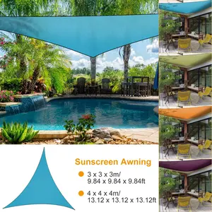1 Set Shade Sail Patio Cover Shade Canopy Camping Sail Awning Sail Sunscreen Shelter Triangle Cover For Kindergarten Playground Outdoor