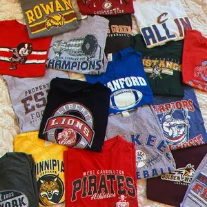 Mystery Sports Tee; College High School T-shirt Mystery Bundle; Football, Basketball, Soccer, Lacrosse Tee KI