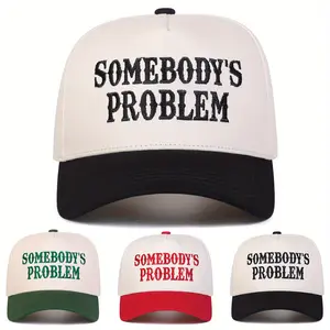 Unisex Letter Embroidered Patchwork Five-sided Baseball Cap Outdoor Adjustable Sunscreen Leisure Hat Spring Autumn Travel Tourism Beach Vacation