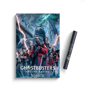 Movie Ghostbusters Self-adhesive Art Poster Self-Adhesive Waterproof Art Sticker, Aesthetic Minimalist Wall Poster for Coffee Shop, Bar & Home Room Decor
