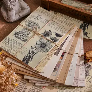 Vintage Journal Material Pack, 30 Sheets DIY Scrapbook Supplies, Retro Handmade Notebook Kit, Perfect for Craft Projects