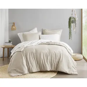 Chambray Print Microfiber Comforter Set with Bed Sheets, Twin/Twin XL( 5 pcs), Full/Queen and King/Cal King (7 PCS), Rena