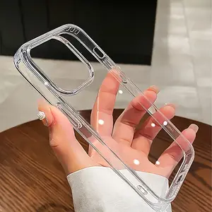 Transparent Phone Case for iPhone17 16 15 14 13 12 11 Pro Max Plus Back Cover Transparent Shockproof Cover
