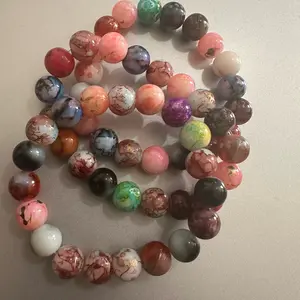 Glass bead bracelet