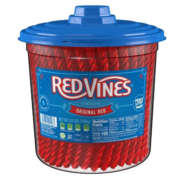 Red Vines Twists Original Red Candy, 3.5lbs Party Size Jar Red Vines Twists Original Red Candy, 3.5lbs Party Size Jar