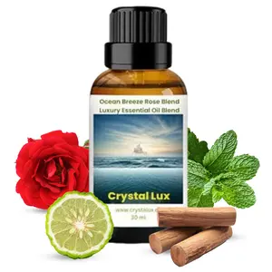 Ocean Breeze Rose Blend Luxury Essential Oil 30ml by Crystal Lux – Premium Essential Oils for Diffuser, Home Diffusers, Oil Diffuser & Essential Oil Diffuser, Aromatherapy, Scent