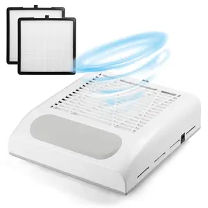 Biutee Nail Dust Collector, 80W Powerful Nail Vacuum Dust Collection with 2 Reusable Filters, Low Noise Dust Extractor for Art Nails Home & Salon Nail Art Manicure Cutics