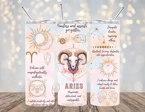 20 OZ ZODIAC - OG STYLE INSULATED SKINNY TUMBLER W/ STRAW