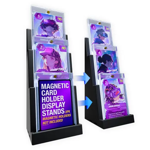 Magnetic Card Holder Display Stands 2pk