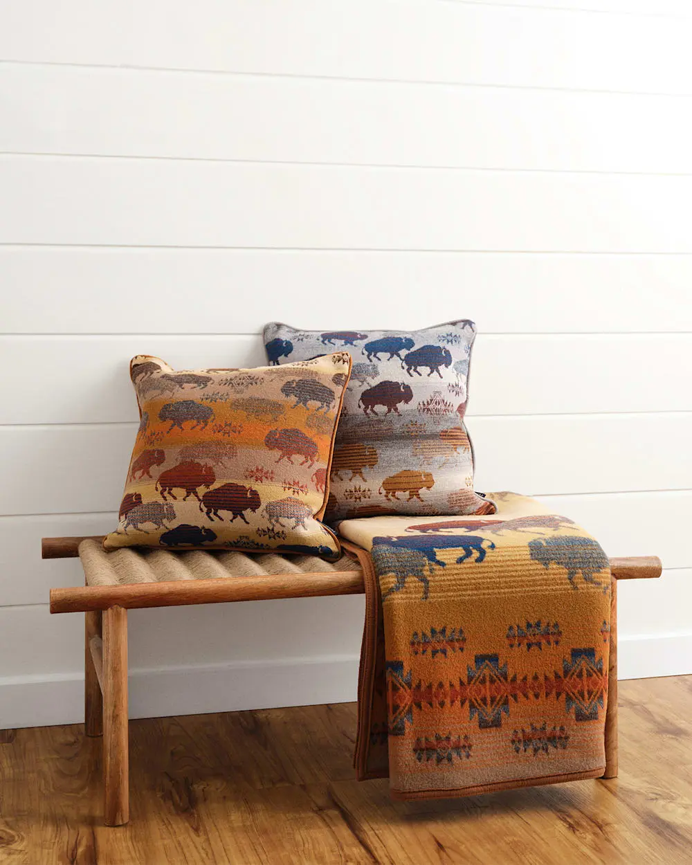 Pendleton Prairie Rush Hour Pillow in Grey