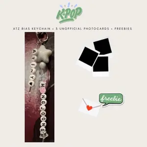 KPOP ATZ Bias Keychain with 3 Unofficial Photocards & Freebies