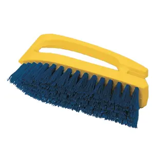 Rubbermaid 212 MAIN Hand Scrub Brush - 6 in Polypro Plastic, Sturdy Handle, Cobalt Color, Portable Cleaning Supplies, Tile Cleaning Tool for Household Appliances