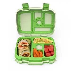 Bentgo Kids' Brights Leak-Proof, 5 Compartment Bento-Style Kids' Lunch Box - Green