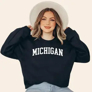 Michigan Sweatshirt & Hoodie, Michigan Crewneck, Michigan Mama Sweatshirt & Hoodie, Michigan Mom Gift, Gift for Her, Michigan Lover