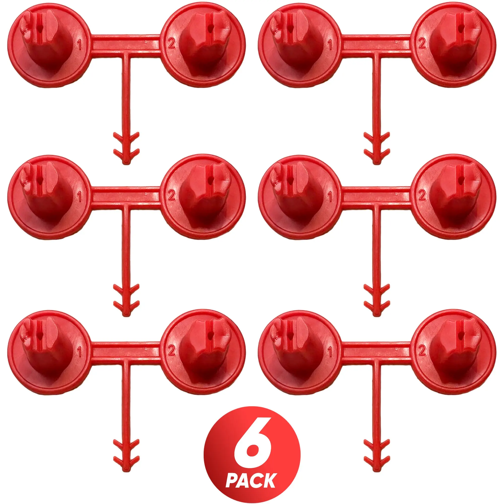 Red Nozzle Set (1-2)(Vertical - Horizontal) for Spray Foam Gun, Precision Wedge Spray for Vertical & Ceiling Coverage, Durable Foam Gun Nozzles for Walls, Partitions, and Overhead Applications